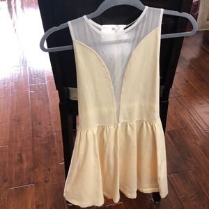 Cream Plunge Neck Cocktail Dress